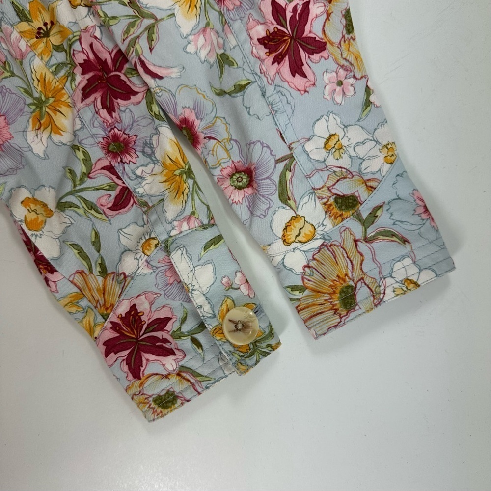 NWOT Coldwater Creek Denim Jacket Women’s 8P Pastel Floral Pockets Cotton - Picture 8 of 8